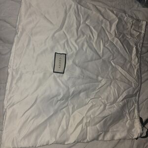 Gucci White Drawstring Dust Bag with Logo Patch